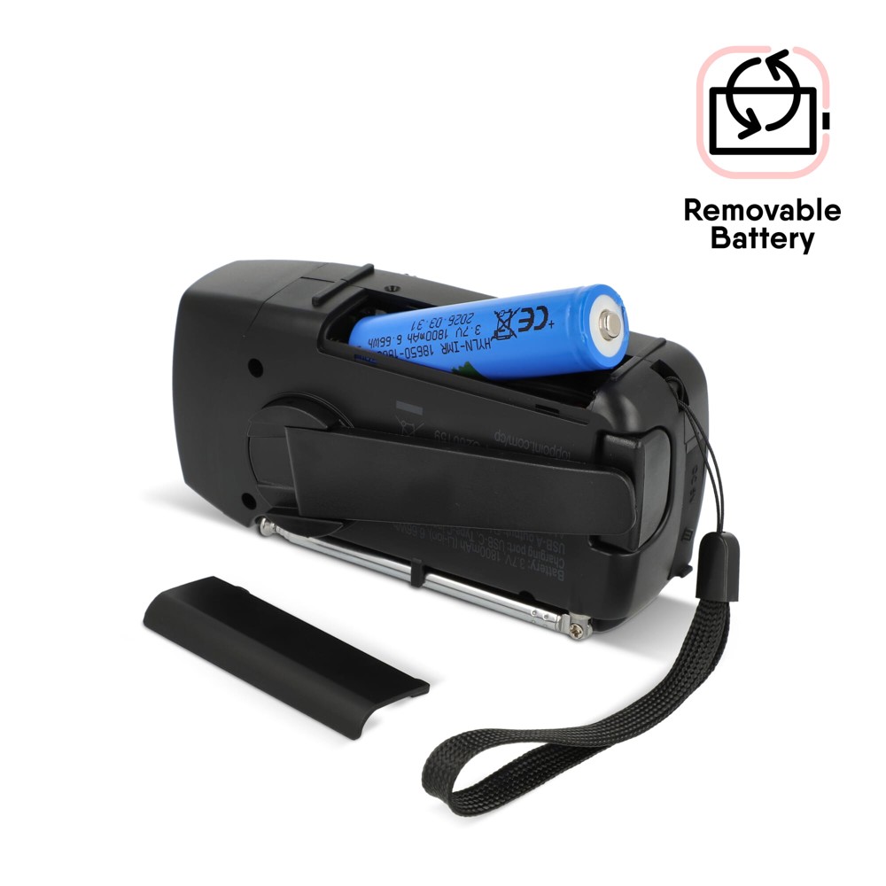 SafeSound Emergency Radio with Solar and Manual Winding 