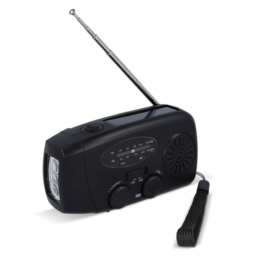 SafeSound Emergency Radio with Solar and Manual Winding 