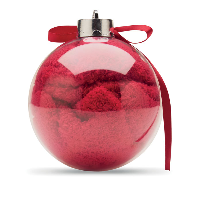 SNUG L - Santa socks in bauble ornament