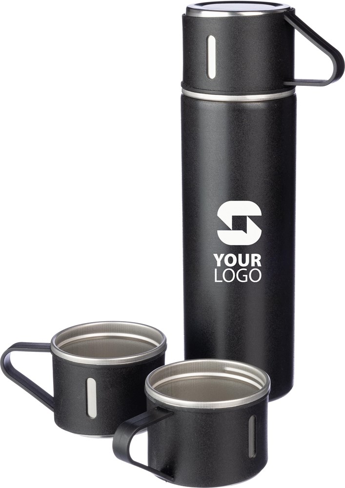 Thermos bottle set | Stainless steel | 420 ml + 2 cups