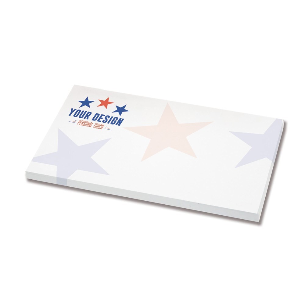 100 adhesive notes, 125x72mm, full-colour
