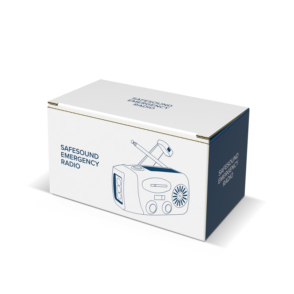 SafeSound Emergency Radio with Solar and Manual Winding 