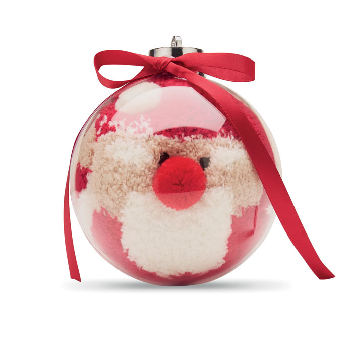 SNUG M - Santa socks in bauble ornament