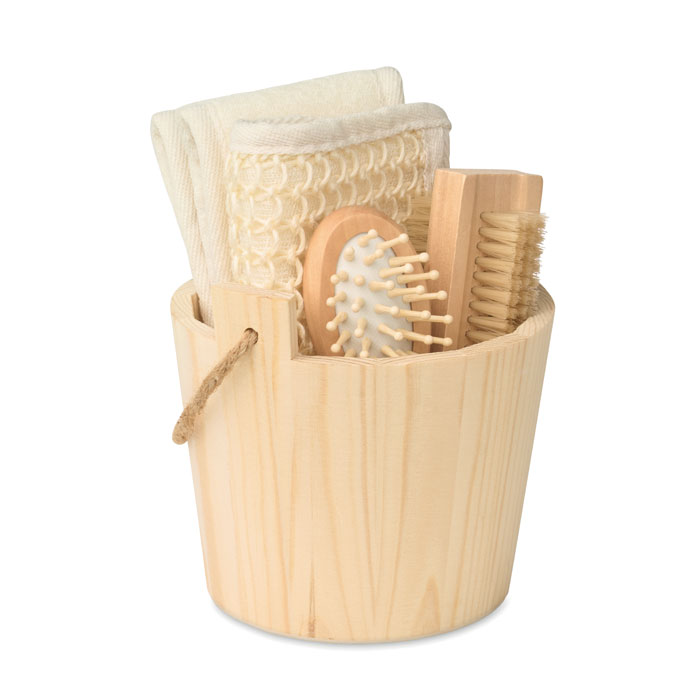 SELFCARE - Bath gift set in wooden bucket